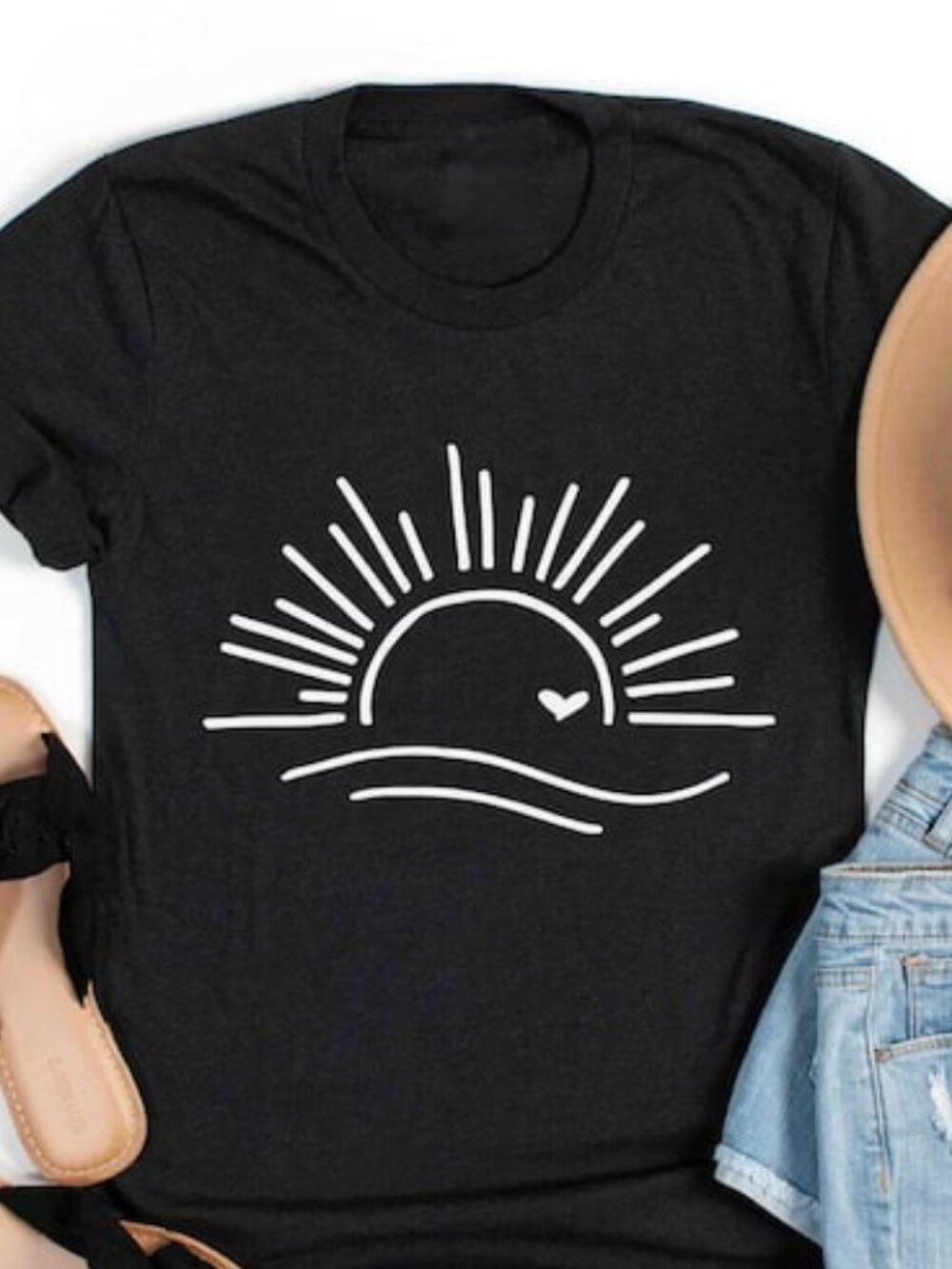 Graphic Sunshine Shirt, Beach Shirt, Summer Tee - Picture 1 of 4